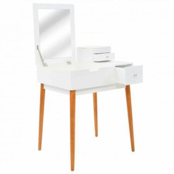 Dressing Table With Mirror MDF 60x50x86 Cm