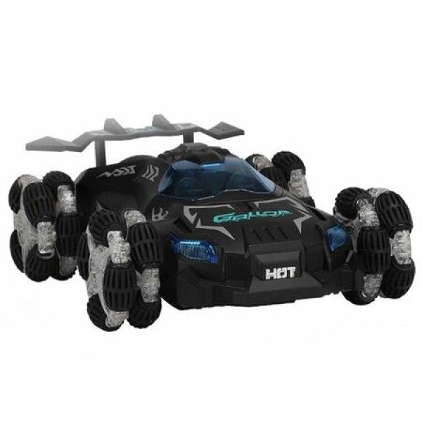 Drift Spray Racing Black Car 2.4G Radio Remote Control Car Off-Road High Speed Rechargeable.