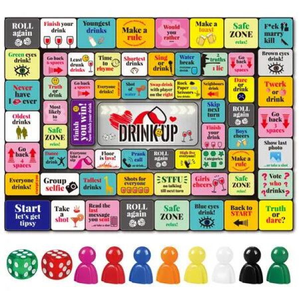 Drinking Board Game Drinking Games For Party,Fun Interactive Party Games Suitable For Game Nights,Birthdays,Family Games Or Any Occasion