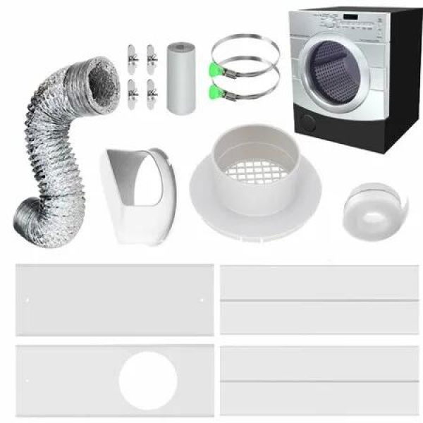 Dryer Vent Kit Indoor Clothes Connector Fittings Window Duct Parts Accessories Indoor Drying Machine