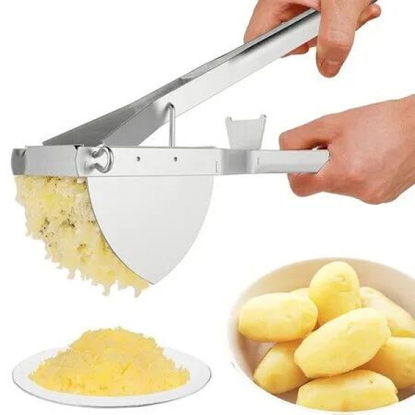 Durable Stainless Steel Potato Cutter and Ricer - Effortlessly Mash Potatoes, Make Baby Food, and Juice Fruits and Vegetables