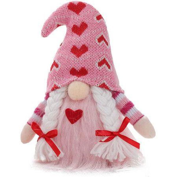 Dwarf Plush Doll Valentines Day Faceless Doll Pendant Home Decoration Creative Romantic Love Birthday Wedding Party (G)