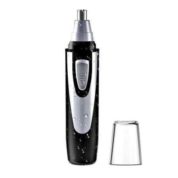 Ear And Nose Hair Trimmer Clipper Professional Painless Eyebrow & Facial Hair Trimmer For Men Women Battery-Operated Trimmer With IPX7 Waterproof Dual Edge Blades For Easy Cleansing (Black)