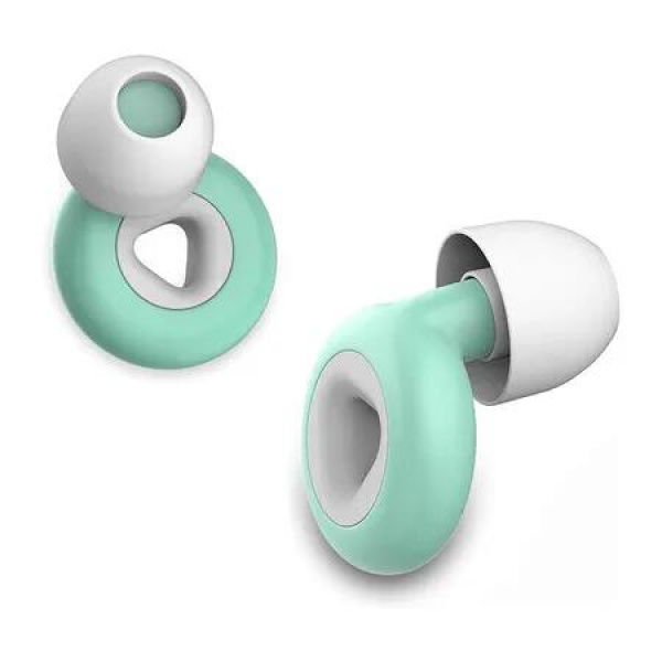Ear Plugs for Sleeping Noise Cancelling, Reusable Hearing Protection in Flexible Silicone, Noise Cancelling Earplugs for Sleep (Green)