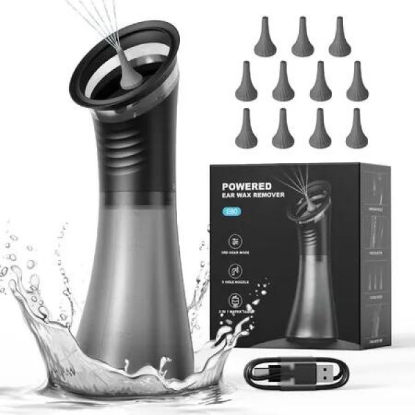 Ear Wax Removal, Ear Wax Removal Kit, Electric Ear Wax Removal, Ear Cleaner Earwax Removal with Wastewater Recovery System