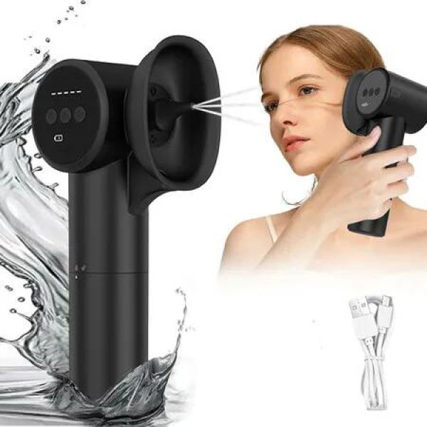 Ear Wax Removal Kit Electric Cleaner Tool Dual Tank Irrigation Flushing System Dryer 5 Modes Safe Hygienic Earwax Solution Home Black