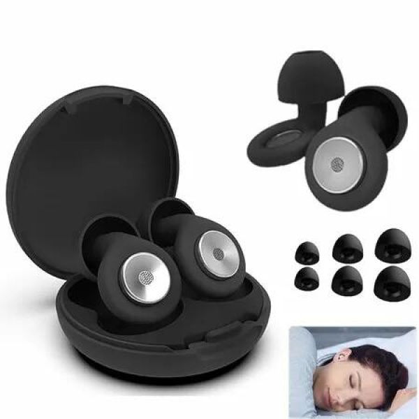 Earbuds Noise Cancellation, 45DB Ear Plugs for Sleeping, Earplugs for Noise Cancelling, Earplugs with Eartips and Carrying Case for Sleeping