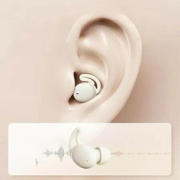 Earbuds Sleep Invisible Wireless Bluetooth 5.3 Noise Cancelling Mini Small Ear Hidden Headphones Side Sleepers Comfort White
