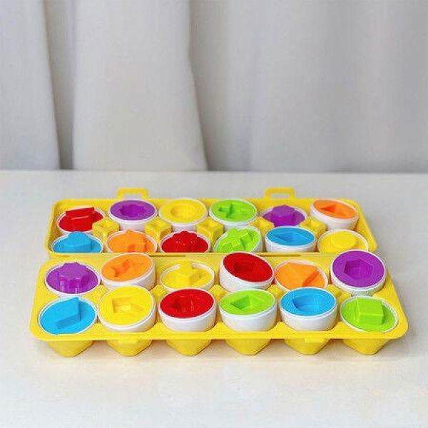 Easter Eggs Toys Shape Recognition Toys For Kids Play Egg Shapes Puzzle Set