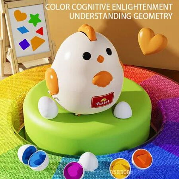 Easter Gift for Kids Egg Toys, 24 Piece Color Shape Digital Memory Matching Puzzle Travel Game Early Learning Puzzle Fine Motor Montessori Toys for Kids