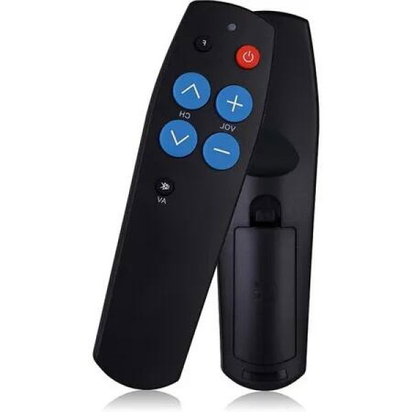 Easy-to-Use Big Button TV Remote Control, Universal for Seniors and Dementia Care(Black)