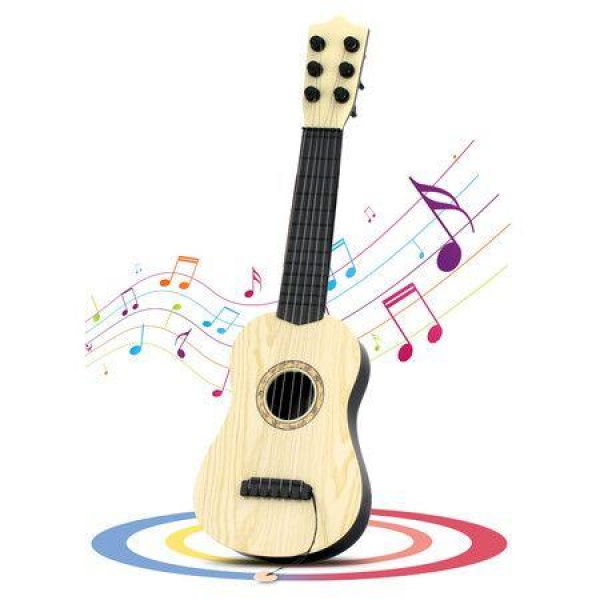 Educational 6 String Toy Guitar for Kids 17-Inch Musical Instrument for Toddler Development Cute Rhyme Guitar for Babies