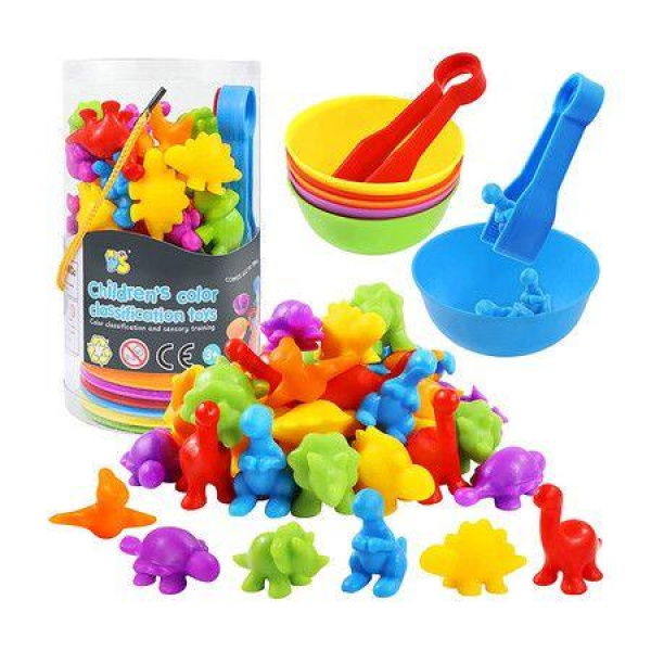 Educational Toy Sets for Counting with Sorting Bowls, Activities for Math Color Sorting