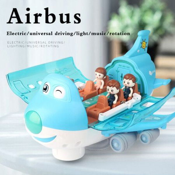 Educational Toys Childrens Electric Model Airplanes Toys For Boys Diecasts Luminous Music 360-degree Rotating Educational Toys