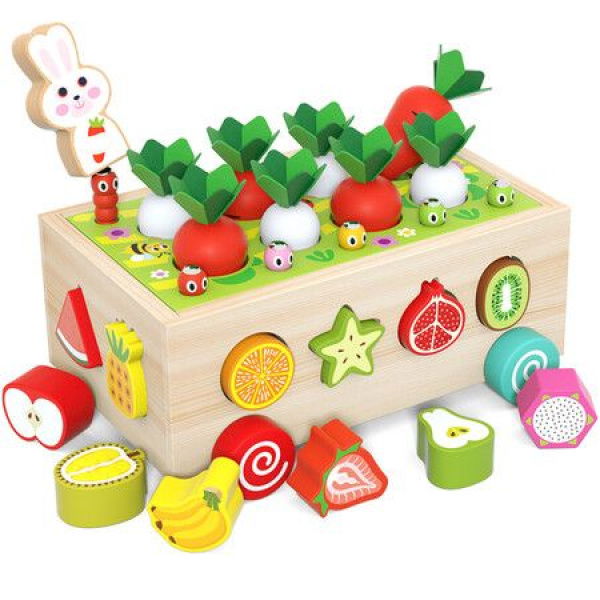 Educational Wooden Toys For Toddlers Boys Girls Ages 3+. Shape Sorting Toys. Preschool Learning Fine Motor Skills Game.