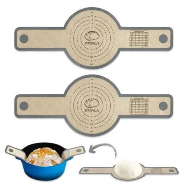 Effortless Bread Baking Non-Stick Silicone Bread Sling Baking Mat with Long Handles for Easy Transfer