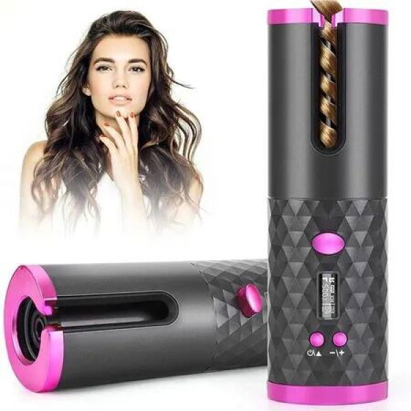 Effortless Curls Cordless Automatic Hair Curler - Portable Curling Wand for Perfect Curls Anytime, Anywhere