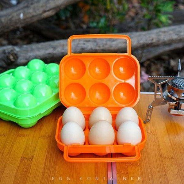 Egg Carry Box Camping Picnic 6 Eggs Holder Container Plastic Storage Box Case