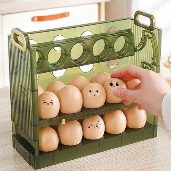 Egg Storage Box Egg Storage Container Reusable With Handle Multi Tier Large Capacity Egg Holder