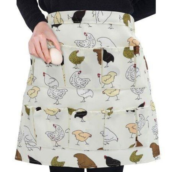 Eggs 12 Pockets Collecting Gathering Holding Apron For Chicken Hense Duck Goose Eggs Housewife Farmhouse Kitchen Home Workwear Size L