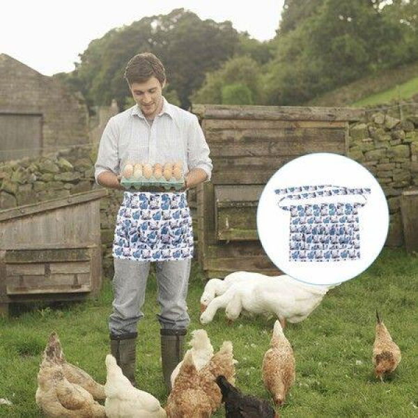 Eggs 12 Pockets Collecting Gathering Holding Apron For Chicken Hense Duck Goose Eggs Housewife Farmhouse Kitchen Home Workwear Size L