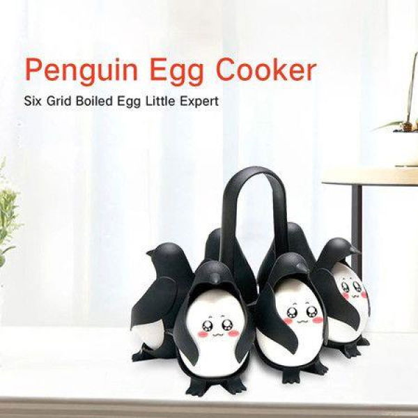 Egguins 3-in-1 Cook Store And Serve Egg Holder Penguin-Shaped Boiled Egg Cooker For Making Soft Or Hard Boiled Eggs