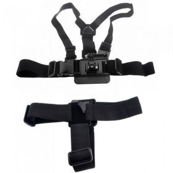 Elastic Chest Strap Head Mount Belt For GoPro HD Hero 1 2 3 3+ With Adjustable Base.