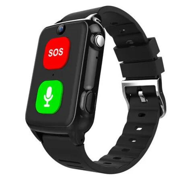 Elderly SOS GPS Camera Smart Watch Phone 4G Two-way Talk Smartwatch Alarm Alert Systems Seniors Safety Fence emergency Video call Col.Black