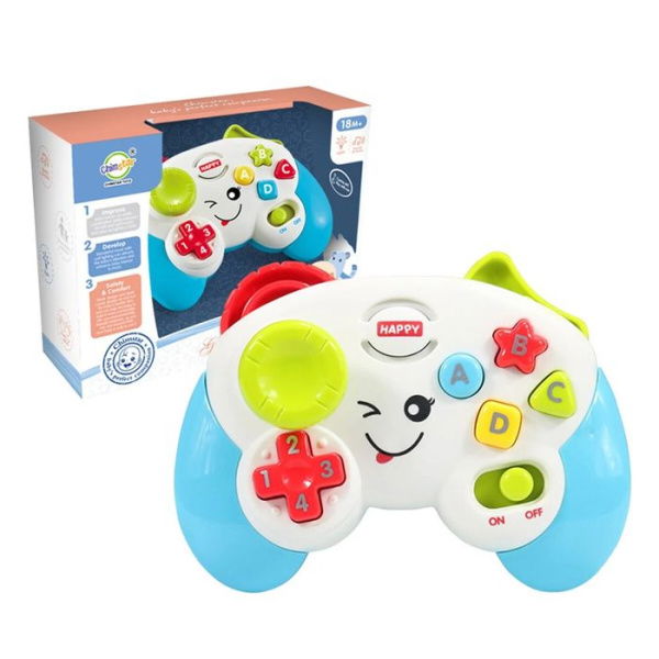 Electric Baby Game Controller Toy Multifunctional Electric Baby Game Controller Toy Light Music Learning Educational Toys Baby GiftBlue