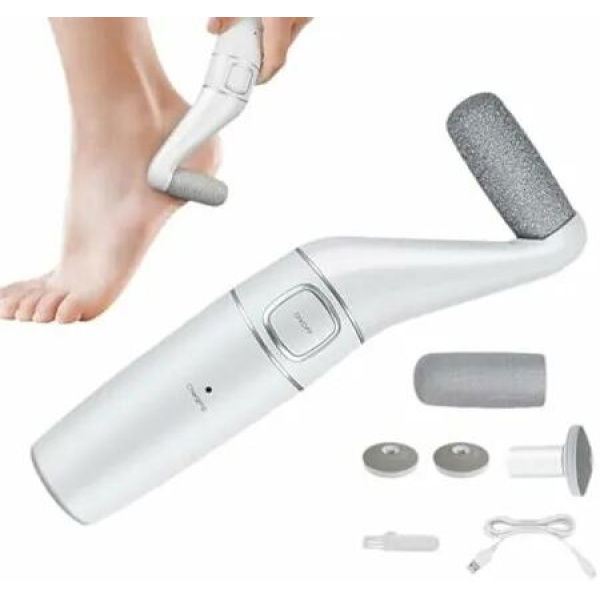 Electric Callus Remover,Pedicure Foot Care and Manicure Callus Rasp,USB Rechargeable Callus Remover with 5 Replacement Rollers