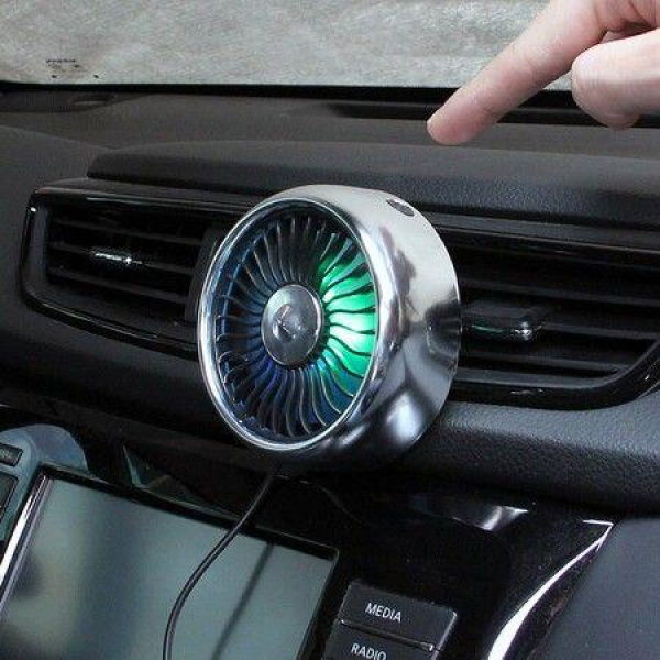 Electric Car Fan 3 Speed Adjustment USB Dual Head Car Auto Cooling Air Circulator Fan Air Conditioner