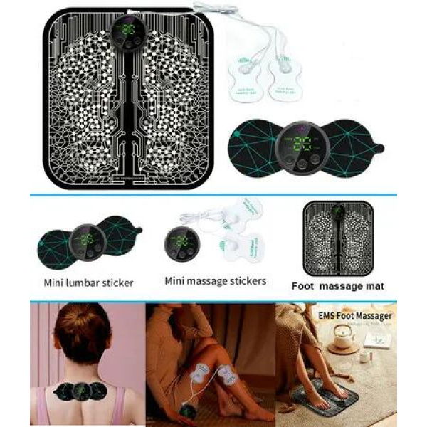 Electric EMS Foot Back Massager Mat Relaxing Foot Mat Electric Legs Feet Stimulator Massager Machine Acupressure Pad