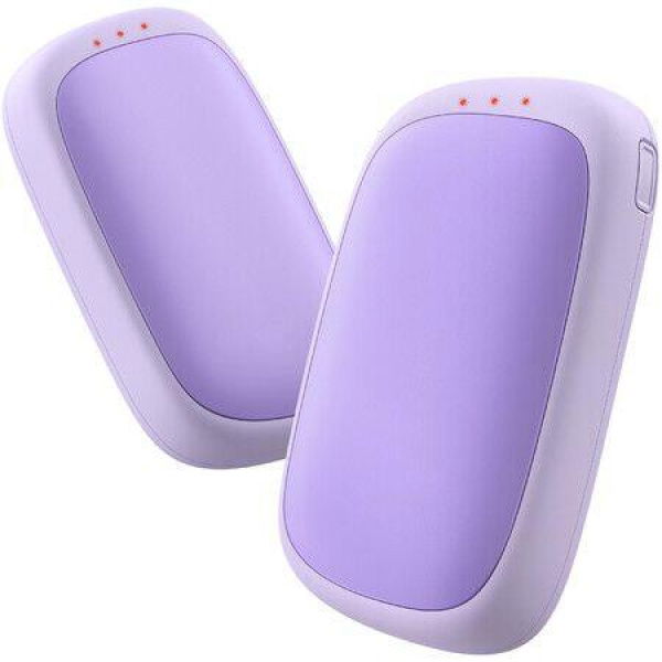 Electric Hand Warmers Rechargeable 2 Pack Magnetic Pocket Heater Handwarmers with AI Chips,Portable Hunting Gear,Reusable Winter Essentials,Purple