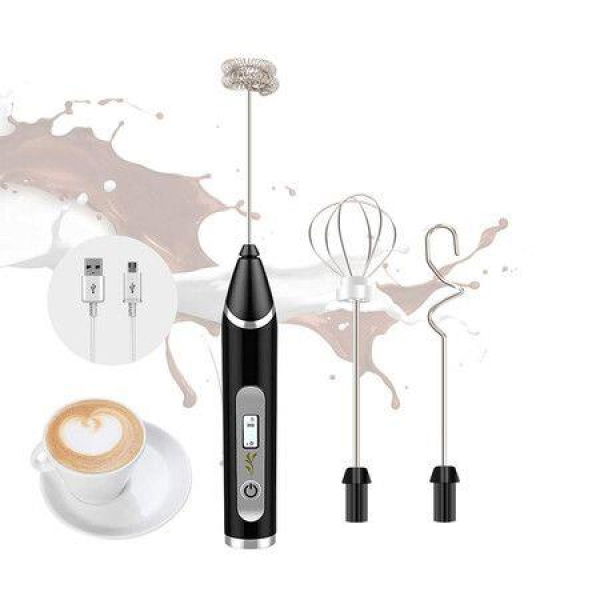 Electric Handheld Milk Frother LCD Stainless Steel Milk Frother For Coffee Frappe Matcha Hot Chocolate