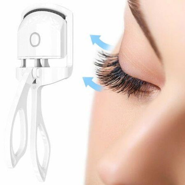 Electric Heated Eyelash Curlers Mini Electric Eyelash Curler Travel Curler 24H Natural Curl Color White