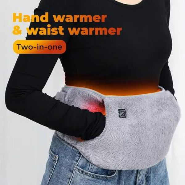 Electric Heating Pad Waist Hand Warmer Rechargeable 2in1 Belt Comfort Heated Winter Travel Work Accessories