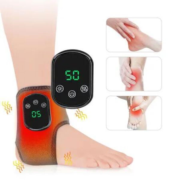 Electric Heating USB Heated Foot Massager Ankle Joint Care Single Unit Birthday Gift Holiday Gift 1pc COL Gray