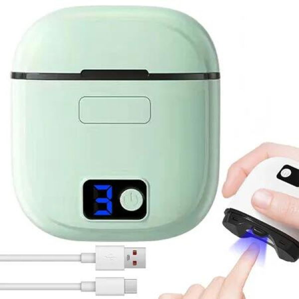 Electric Nail Clipper, USB Rechargeable Automatic Trimmer for Seniors and Kids, 3 Speed Levels, Green