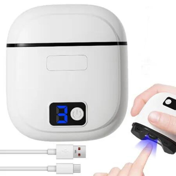 Electric Nail Clipper, USB Rechargeable Automatic Trimmer for Seniors and Kids, 3 Speed Levels, White