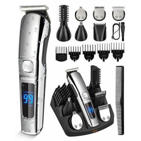 Electric Razor, Nose Hair Trimmer, Cordless Hair Clippers Shavers for Men, Mustache Body Face Beard Grooming Kit, Waterproof