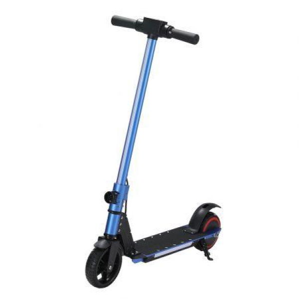 Electric Scooter 130W 16KM/H LED Light Folding Portable For Kids Teens Blue