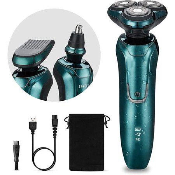 Electric Shaver For Men Electric Shavers For Men 3 In 1 Rotary Shavers Nose Trimmers Cordless Wet Dry Rechargeable Shaving Kit