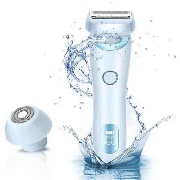 Electric Shaver for Women, 2 in 1 Electric Razor for Women for Legs, Arms, Face, Pubic Area, Wireless Hair Remover