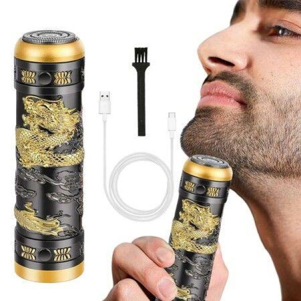 Electric Shavers For Men Professional Gold Dragon Razor Mini Razor Beard Trimmer Electric Shavers With Charging Cable For Father