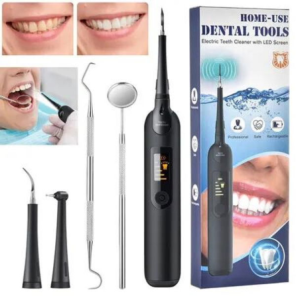 Electric Sonic Dental Scaler Tartar Calculus Plaque Remover Tooth Stains Tool