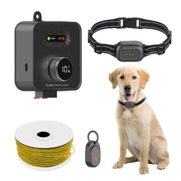 Electric Underground Dog Fence System For 1 Dog, Wireless Pet Containment for Small Medium Large Dogs, Waterproof Shock Collars, Tone and Static Modes