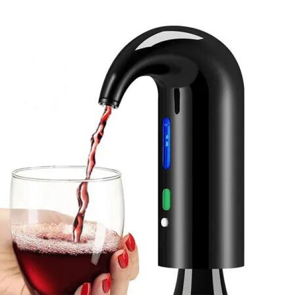 Electric Wine Aerator, Wine Dispenser, Aeration and Decanter Wine Pourer, Red White Wine Accessories Wine Gifts, Black