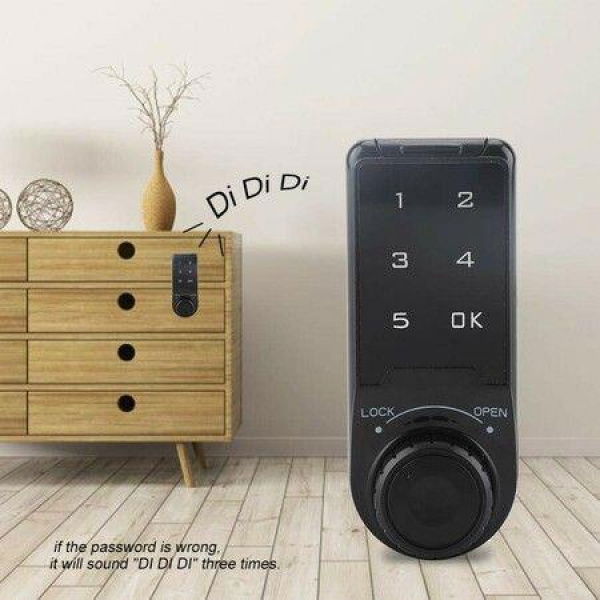 Electronic Deadbolt Lock with Password Key Security for Cabinets Max Thickness 20cm