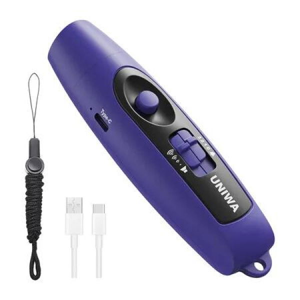 Electronic Whistle with USB Charging Cable, 3 Tone and 3 High Volume Hand Emergency Whistle for Referee Coaches Teacher, Blue