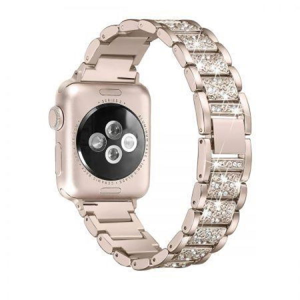 Elegant Bling Stainless Steel Apple Watch IWatch Band 38mm 40mm 42mm 44mm Compatible
